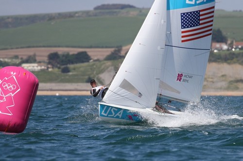 Stuart McNay and Graham Biehl (USA) Day 9 2012 Olympic Regatta, Weymouth © Richard Gladwell www.photosport.co.nz